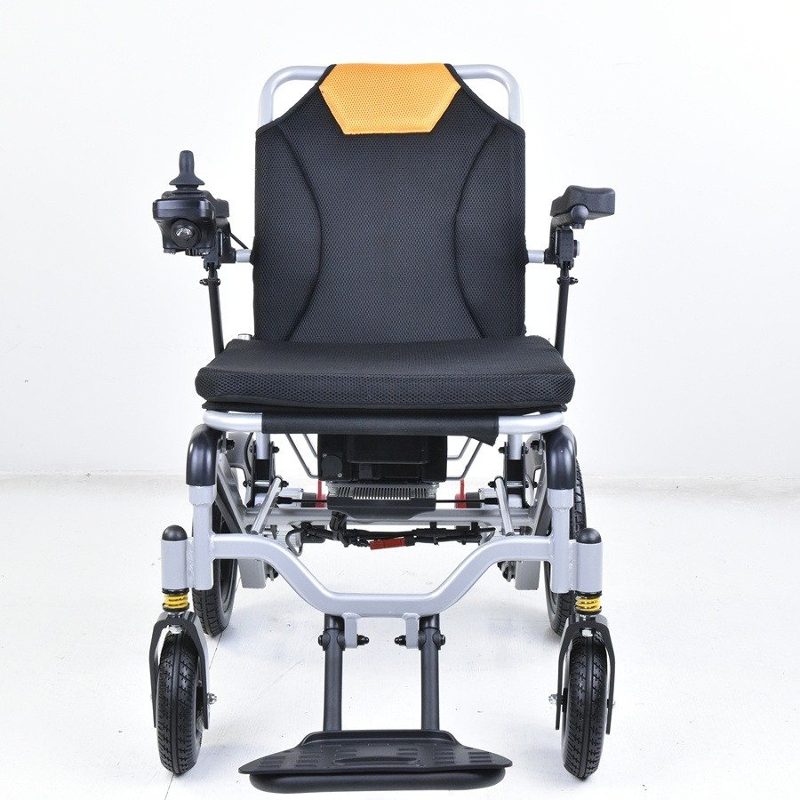 Wholesale Aluminum Flip-up Footrest Fold Electric Power Wheelchair with Removable Lithium Battery - Image 2