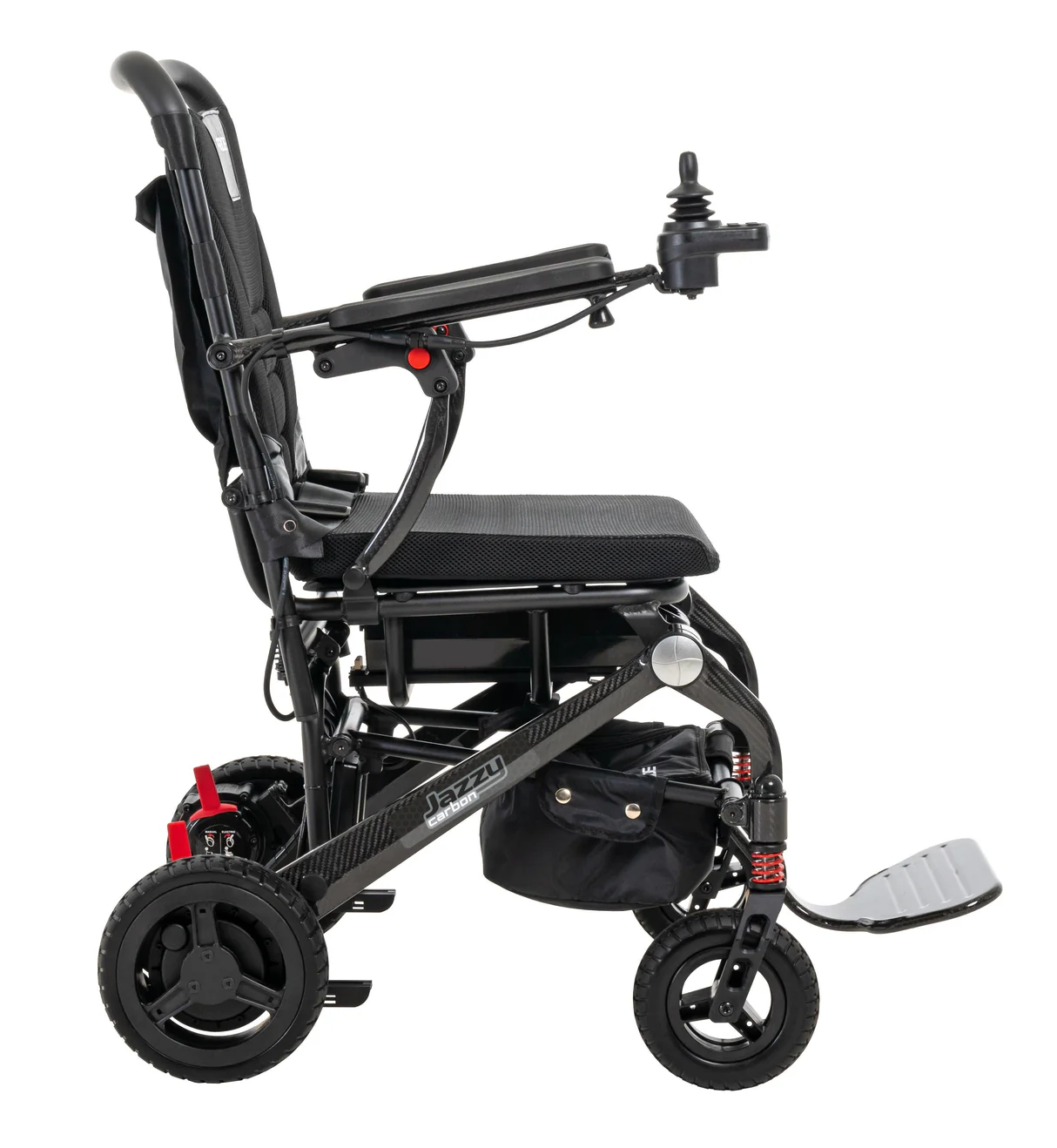 New Pride Mobility Jazzy Carbon Folding Lightweight Portable Power Chair